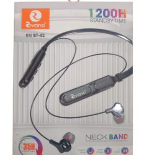 Rivano RN BT-42 Neckband -35-Hrs Music Time, Ideal for Sports & Fitness Bluetooth