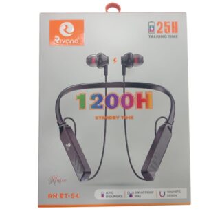 Rivano RN BT-54 Neckband -25-Hrs Music Time