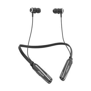 Aroma NB123 Beyond Upto 100 Hours* Playtime, Dual Pairing, Voice Changer Neckband Bluetooth Headset