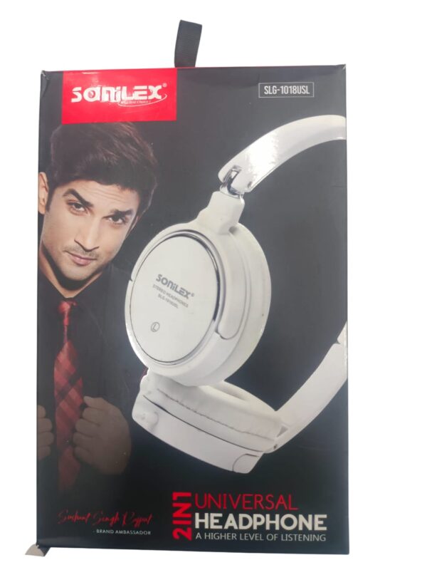 Sonilex SLG-1018 USL Extra Bass 2 in 1 Universal Headphone Wired  (On the Ear) - Image 3